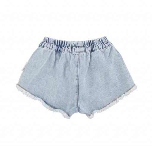 Piupiuchick,shorts w/ fringes | washed blue denim [1]