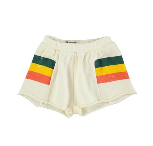 Piupiuchick,shorts | ecru w/ multicolor stripes