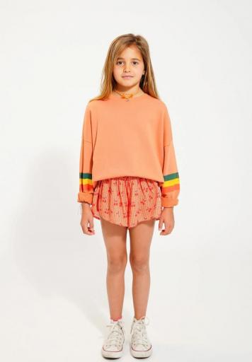 Piupiuchick,sweatshirt | peach w/ multicolor stripes [3]