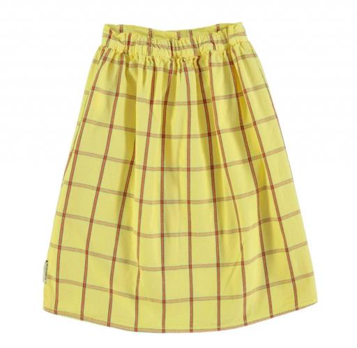 Piupiuchick,long skirt w/ front pockets | yellow checkered [1]