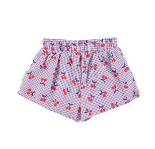 Piupiuchick,shorts | purple & white checkered w/ cherries [1]