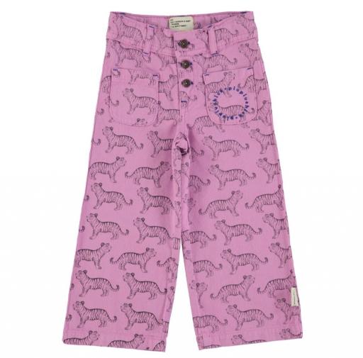 Piupiuchick,flare trousers | lavender w/ black tigers