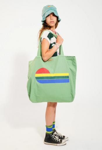 Piupiuchick,XL bag | green w/ multicolor wave print [2]