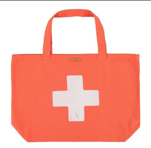 Piupiuchick,XL bag | orange w/ "first aid" print [0]