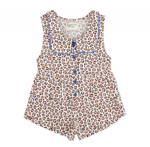 Piupiuchick,short jumpsuit | ecru animal print