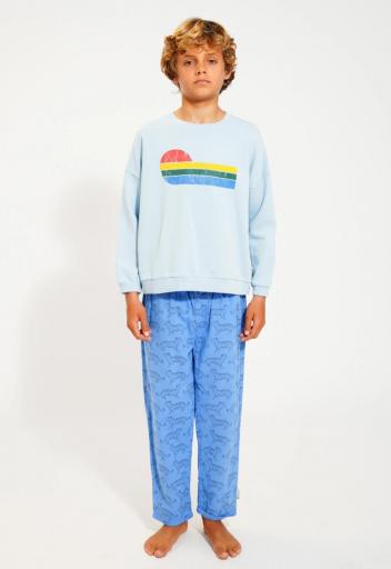 Piupiuchick,sweatshirt | light blue w/ multicolor wave print [2]