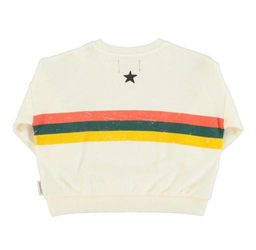 Piupiuchick,"sweatshirt | ecru w/ multicolor stripes print        " [1]