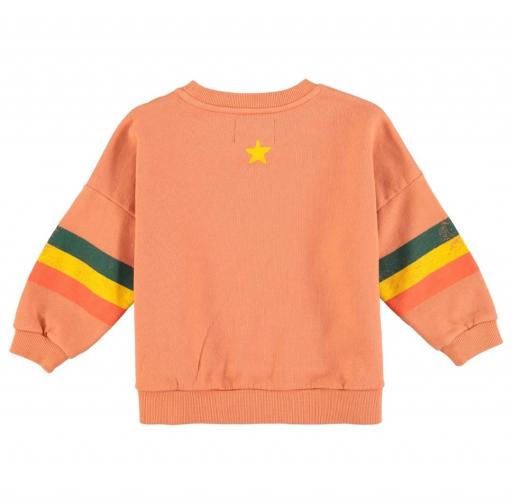 Piupiuchick,sweatshirt | peach w/ multicolor stripes [2]