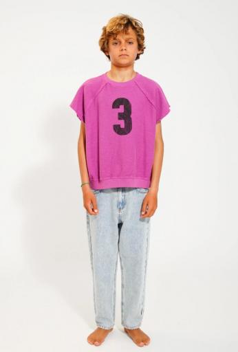 Piupiuchick,sleeveless sweatshirt | fuchsia w/ "3" print [1]