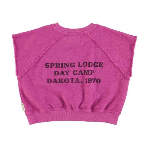 Piupiuchick,sleeveless sweatshirt | fuchsia w/ "3" print [2]