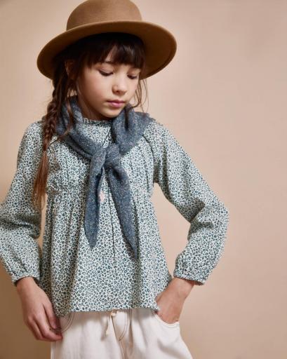 Búho Barcelona,SPECKLE BLOUSE, Alpine Green  [3]