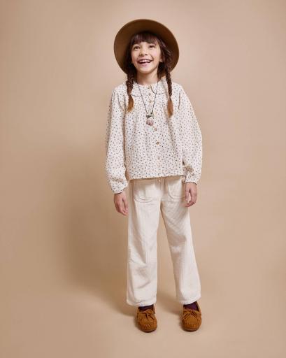 Búho Barcelona,CORDUROY GIRLY PANTS,color ivory [1]