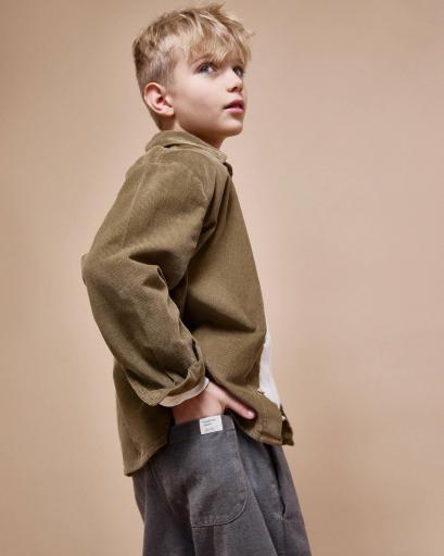 Búho Barcelona,SOFT VELOUR SHIRT,color kaki [3]