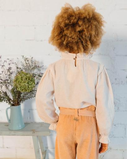 Búho Barcelona,LUREX BLOUSE ,Blusa lurex crema pink