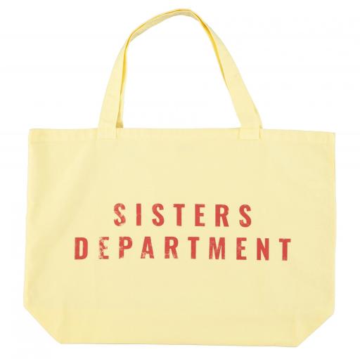 Sisters Department,XL bag | Yellow w/ "free love" print [1]