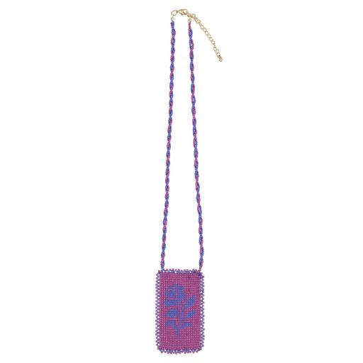 Sisters Department,Glass bead necklaces | Blue & purple flower [1]