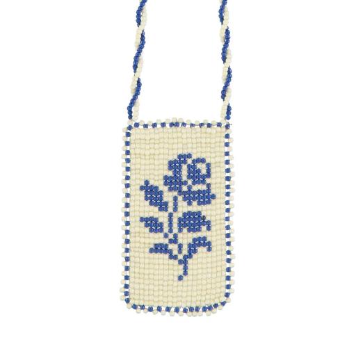 Sisters Department,Glass bead necklaces | White & blue flower