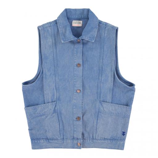 Sisters Department,Waistcoat | Washed blue