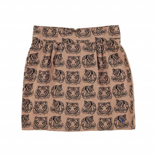 Sisters Department,Short skirt | Light brown w/ tigers allover