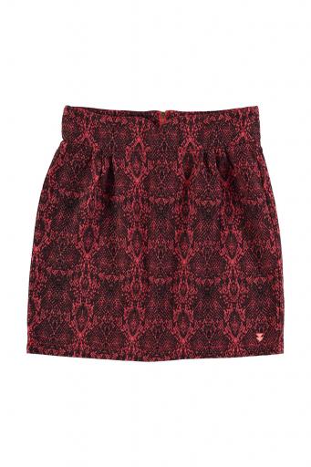 Sisters Department,Short skirt | Raspberry w/ snake print