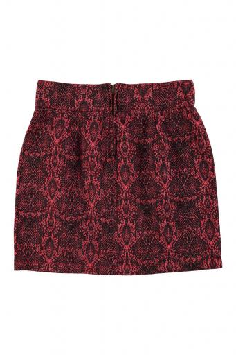Sisters Department,Short skirt | Raspberry w/ snake print [1]