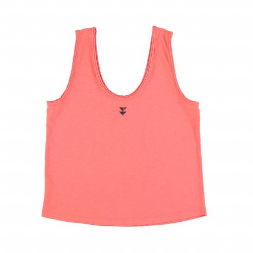 Sisters Department,Sleeveless top w/ v-neck | Pink w/ "sisters department" print  [1]