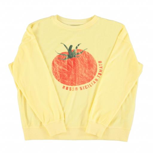 Sisters Department,Sweatshirt | Yellow w/ "tomato" print