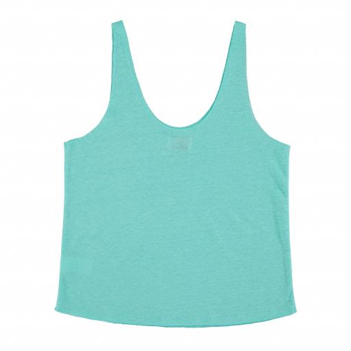 Sisters Department, Top w/ v-neck | Turquoise linen [2]