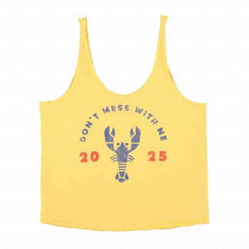 Sisters Department, Top w/ v-neck | Yellow w/ "lobster" print