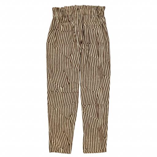 Sisters Department,Trousers | Sand & brown stripes printed