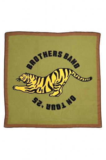 Piupiuchick,Chiffon bandana | Olive green w/ tiger print