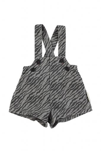 Piupiuchick,High shorts w/ straps | Grey w/ zebra print
