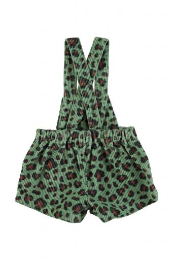 Piupiuchick,High shorts w/ straps| Green w/ animal print