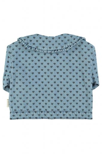 Piupiuchick,Jacket | Washed blue denim w/ black hearts [1]