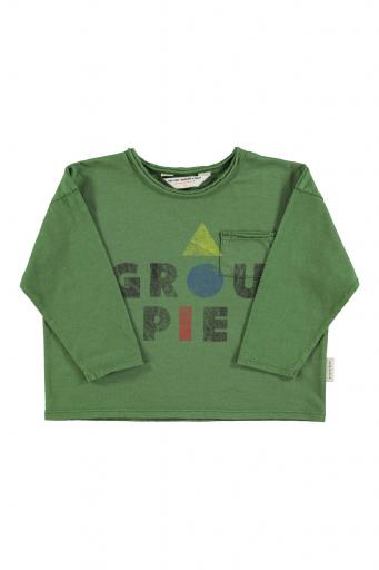 Piupiuchick,Longsleeve t'shirt | Dark green w/ "groupie" print