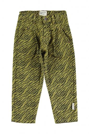 Piupiuchick,Mom fit trousers | Olive green w/ zebra print