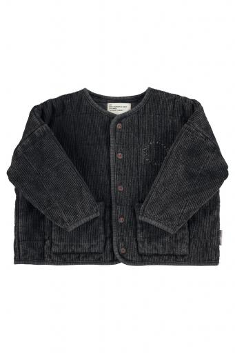 Piupiuchick,Paded jacket | Washed black w/ "rock star" print