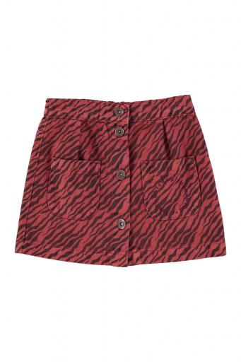 Piupiuchick,Short skirt | Bordeaux w/ zebra print