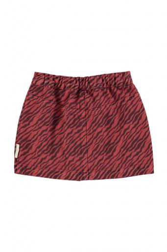 Piupiuchick,Short skirt | Bordeaux w/ zebra print [3]
