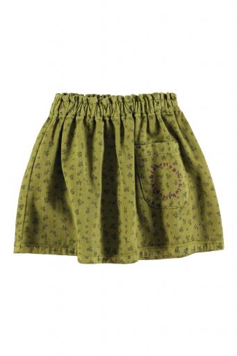 Piupiuchick,Short skirt | Khaki w/ black flowers