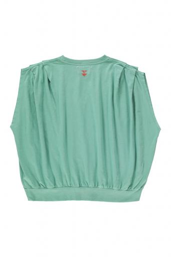 Sisters Department,Sleeveless fitted top | Green w/ "datil pepper" print [1]