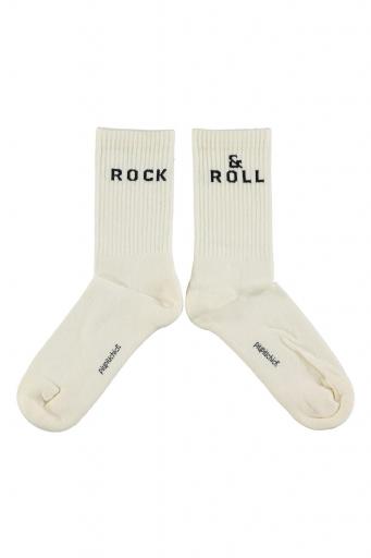 Piupiuchick,Socks | Ecru w/ "rock & roll"