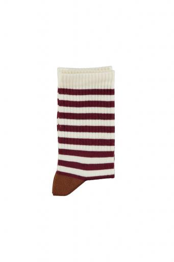 Piupiuchick,Socks | Eru & bordeaux stripes