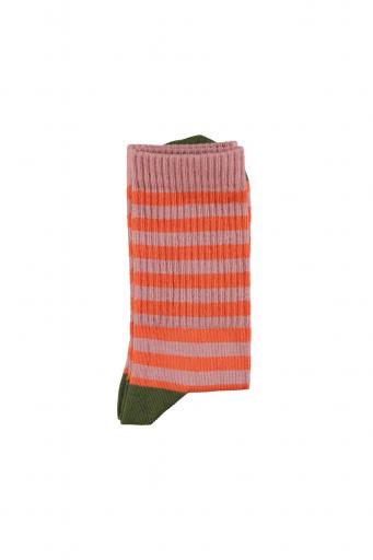Piupiuchick,Socks | Pink & orange stripes [1]