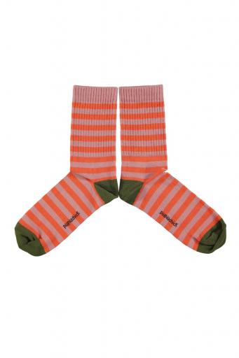 Piupiuchick,Socks | Pink & orange stripes