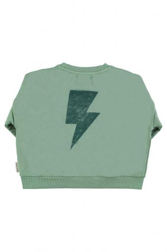 Piupiuchick,Sweatshirt | Green w/ "rock & roll" print [1]