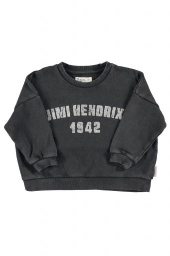 Piupiuchick,Sweatshirt |Faded black w/ "Jimi Hendrix" print