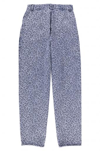 Sisters Department,Trousers | Washed blue denim w/ animal print [2]