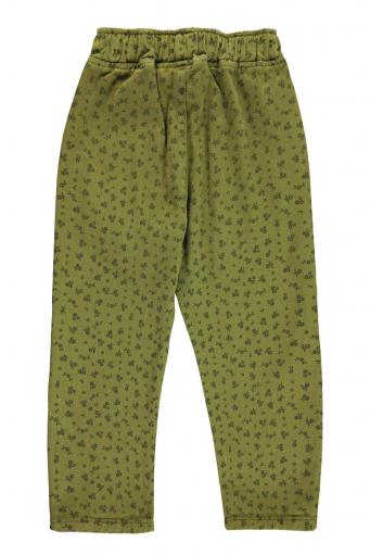 Piupiuchick,Unisex trousers | Khaki w/ black flowers [1]