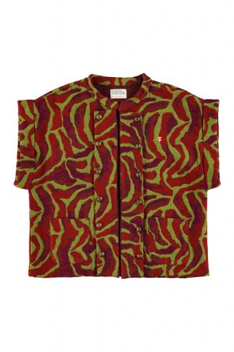 Sisters Department,Waistcoat | Multicolor pattern (bordeaux)